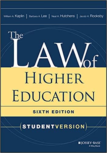 The Law of Higher Education: Student Version (6th Edition) - Orginal Pdf